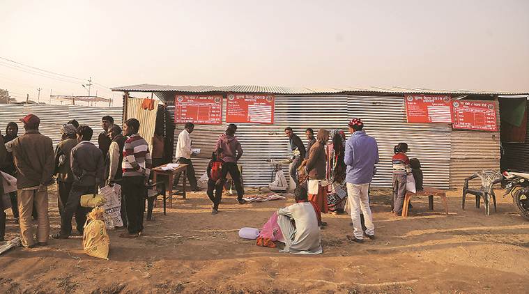 Kumbh mela, sanitation at kumbh mela, toilets at kumbh mela, cleaning kumbh, allahabad kumbh mela, prayagraj kumbh mela, indian express