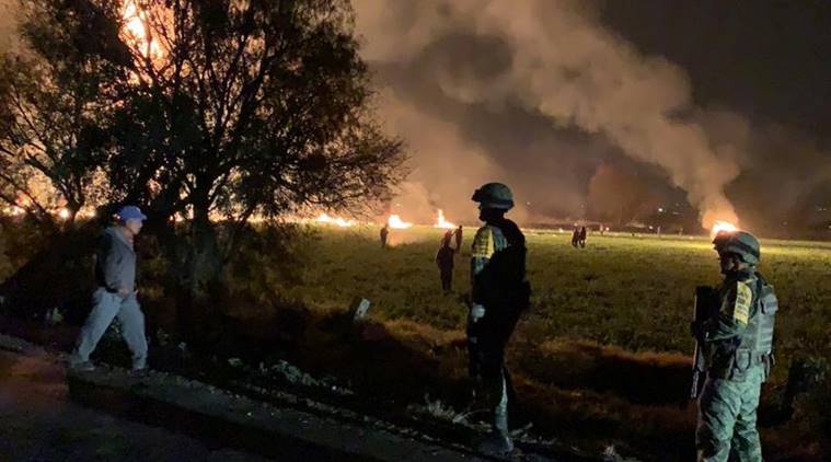 Mexico pipeline blast, fuel pipeline blast mexico, mexico blast, blast in mexico city, pipeline blast mexico, world news, indian express, latest world news