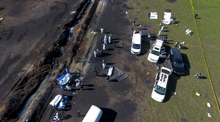 Mexico, Mexico blast,Mexico pipeline blast, fuel pipeline blast mexico, mexico blast, blast in mexico city, pipeline blast mexico, world news, indian express, latest world news