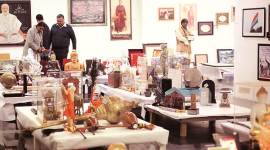 The gifts received by Prime Minister Narendra Modi displayed at the National Gallery of Modern Art. (Express photo: Tashi Tobgyal)