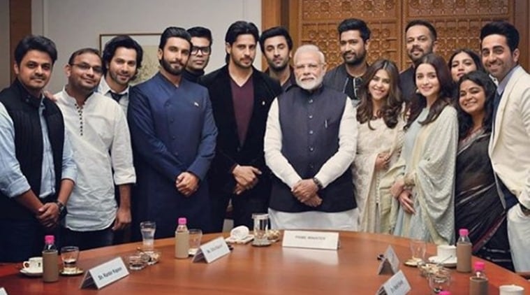pm modi with bollywood actors