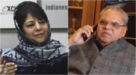 mehbooba mufti, satya pal malik, jammu & kashmir governor, j&k governor, stamp duty on property registration, indian express