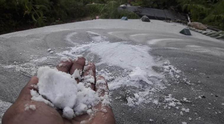 kerala, snow in kerala, munnar, snow in munnar, munnar hill station, low temperatures munnar, indian express news