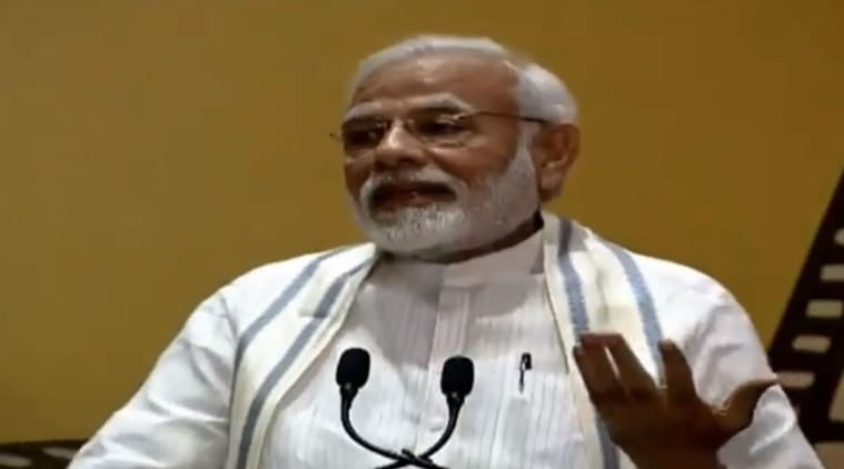 pm narendra modi at inauguration of the National Museum of Indian Cinema
