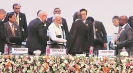 pm modi, narendra modi, prime minister, gdp growth, highest gdp growth since 1991, inflation, liberalisation, gujarat, gujarat summit, global summit, indian express