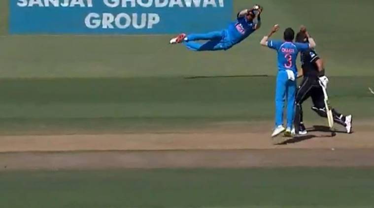 Hardik Pandya catch dismissed Kane Williamson in the third ODI at Bay Oval