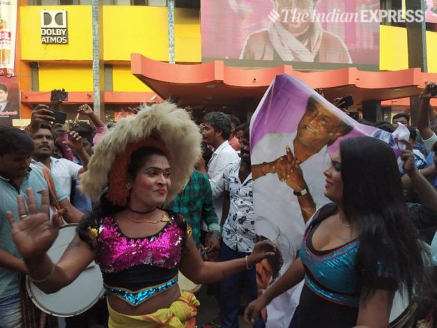 fans celebrate petta release