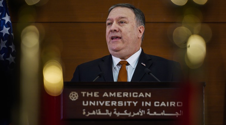 In Cairo, Mike Pompeo blasts Obama's Middle East policies