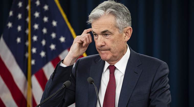 Federal Reserve Chairman Jerome Powell at the Board of Governors in Washington. (Samuel Corum/The New York Times)