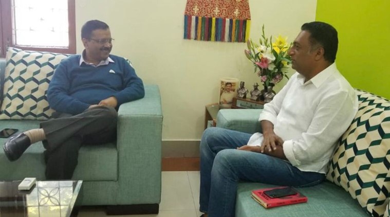 Prakash Raj meets Arvind Kejriwal; AAP extends support for his political journey
