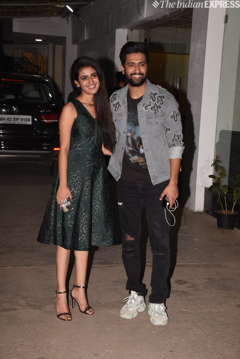 Priya Varrier with Vicky Kaushal