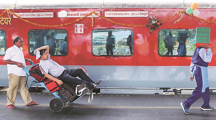 Mumbai: Piyush Goyal flags off Rajdhani, says staggered office timings need people’s support