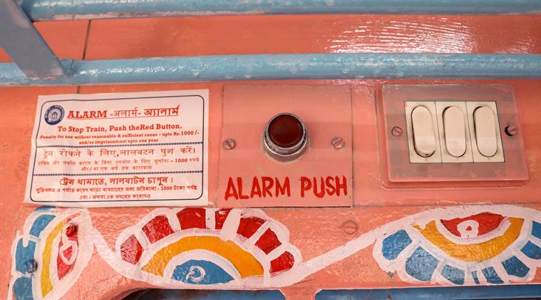 The country's first local train with a panic button will soon be rolled out from Ranaghat in West Bengal. (Express photo)