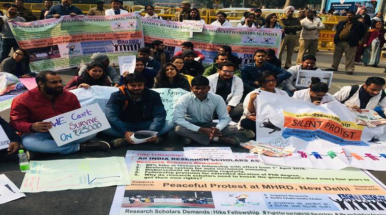 Protest  IIT Delhi: Protest against stipend hike delay - Telegraph India