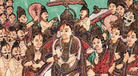 hanuman, ramayana, paintings, goddess kali, exhibition, navamukhi hanuman, mysore, jodhpur, devanagari, indira gandhi national centre for arts and culture