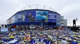 General view of tributes left outside the stadium for Emiliano Sala