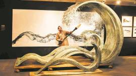 ocean and its reach, satish gupta, artist satish gupta, art work, art and culture, indian express