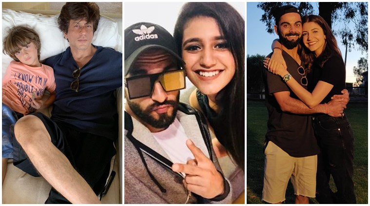 shah rukh khan, priya varrier and anushka sharma social media photos