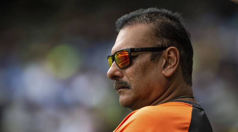 Head coach of the Indian cricket team Ravi Shastri during a play on day two of the third cricket test between India and Australia in Melbourne, Australia