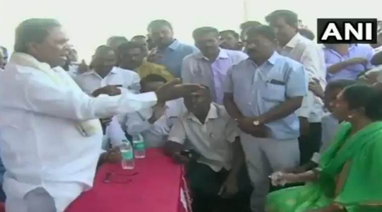 Siddaramaiah courts controversy, seen misbehaving with woman at public meeting 