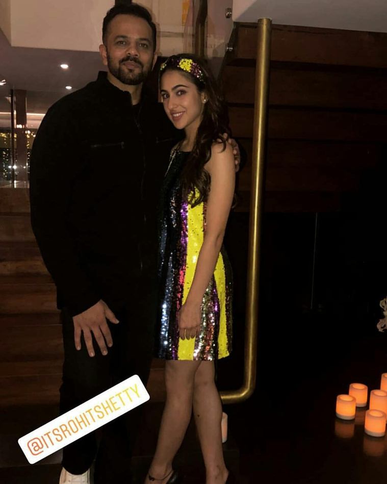 sara ali khan, rohit shetty simmba success party