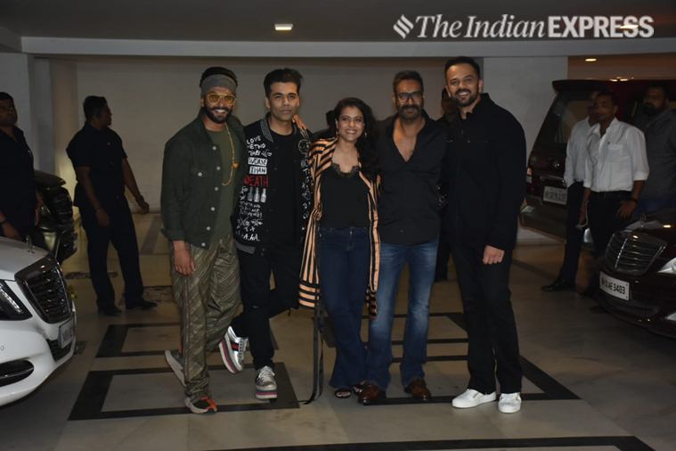 kajol and ajay devgn at simmba success party