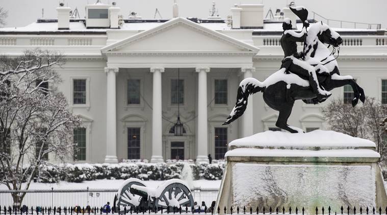US, storm, snow, rain, ice, snowfall, snowfall in us, white house, washington, illinois, kansas city, twitter, world news, indian express news