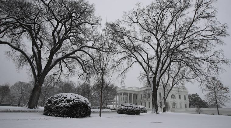 US, storm, snow, rain, ice, snowfall, snowfall in us, white house, washington, illinois, kansas city, twitter, world news, indian express news