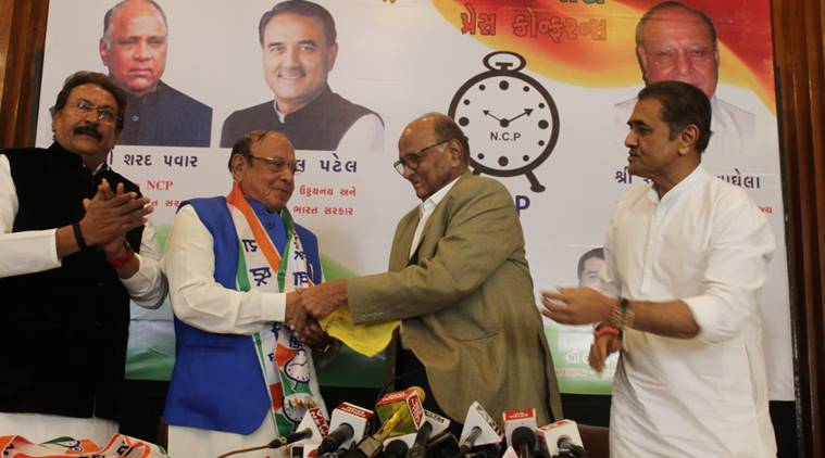 Shankarsinh Vaghela, Shankarsinh vaghela NCP, Shankarsinh vaghela party, Lok Sabha election, Sharad Pawar, India News, Indian Express