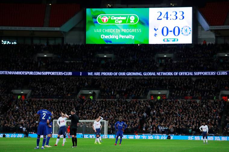 VAR was brought into use during the Spurs vs Chelsea game in the League Cup