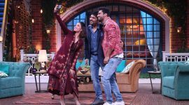 vicky kaushal, yami gautam on the sets of the kapil sharma show