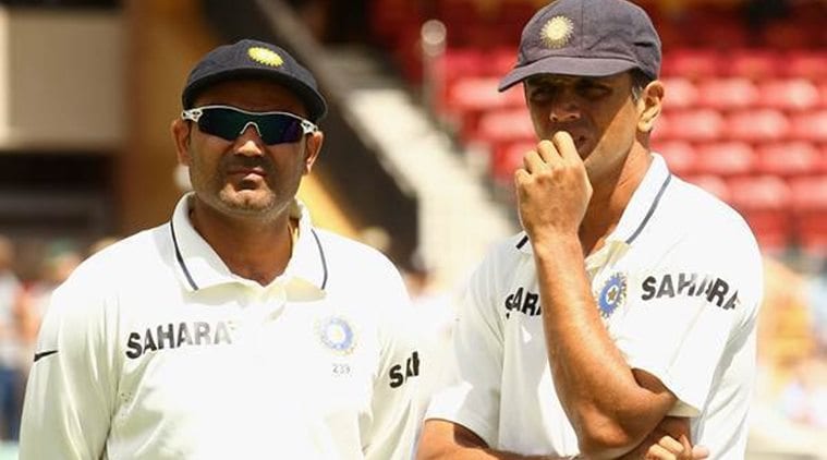 rahul dravid, happy birthday rahul dravid, Virender Sehwag, sehwag dravid birthday wish, sehwag funny birthday wish, viral news, sports news, cricket news, indian express