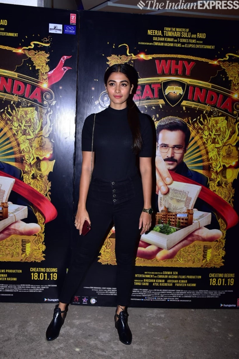 Pooja hegde at why cheat india screening