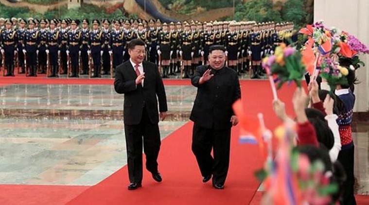 xi visits north korea, us-china trade war, us-north korea, Chinese president, xi jinping, kim jong-un, us president, donald trump, us-china ties, china-north korea ties, china news, us news, north korea news, pyongyang news, beijing news, world news, indian express
