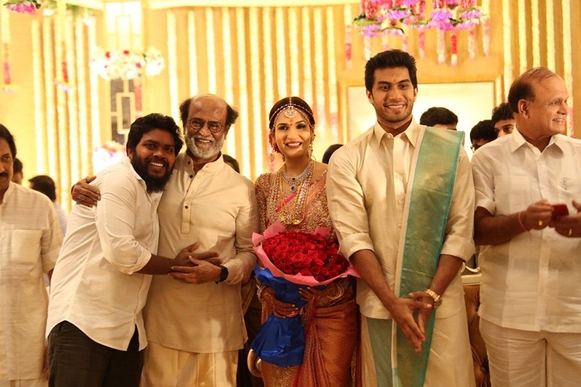 Pa Ranjith at soundarya rajinikanth Vishagan Vanangamudi's wedding