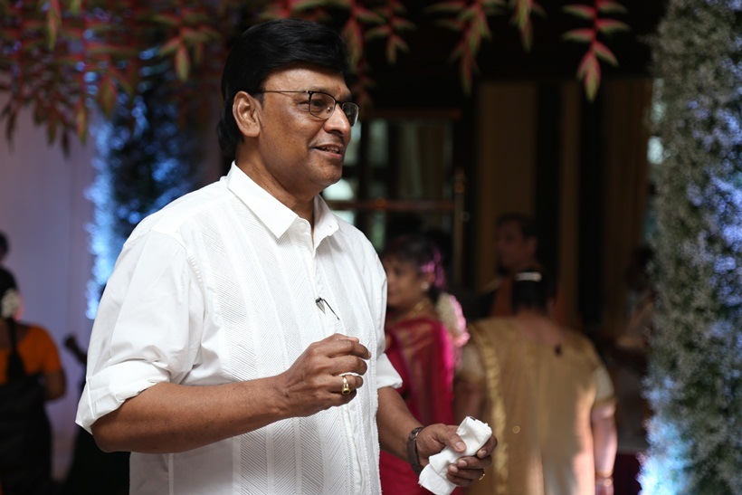 Filmmaker K Bhagyaraj was also spotted at the wedding