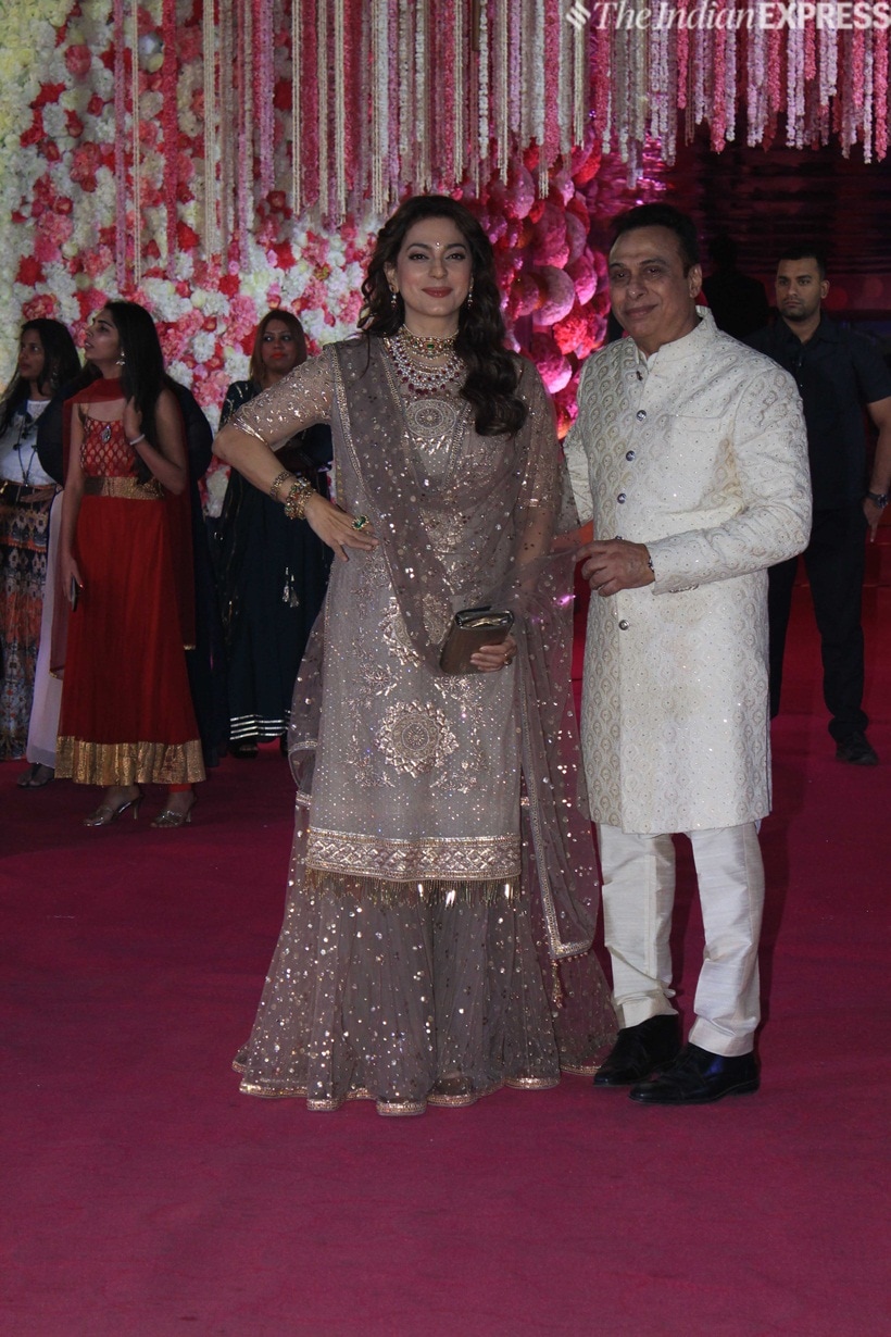juhi chawla at azhar morani wedding