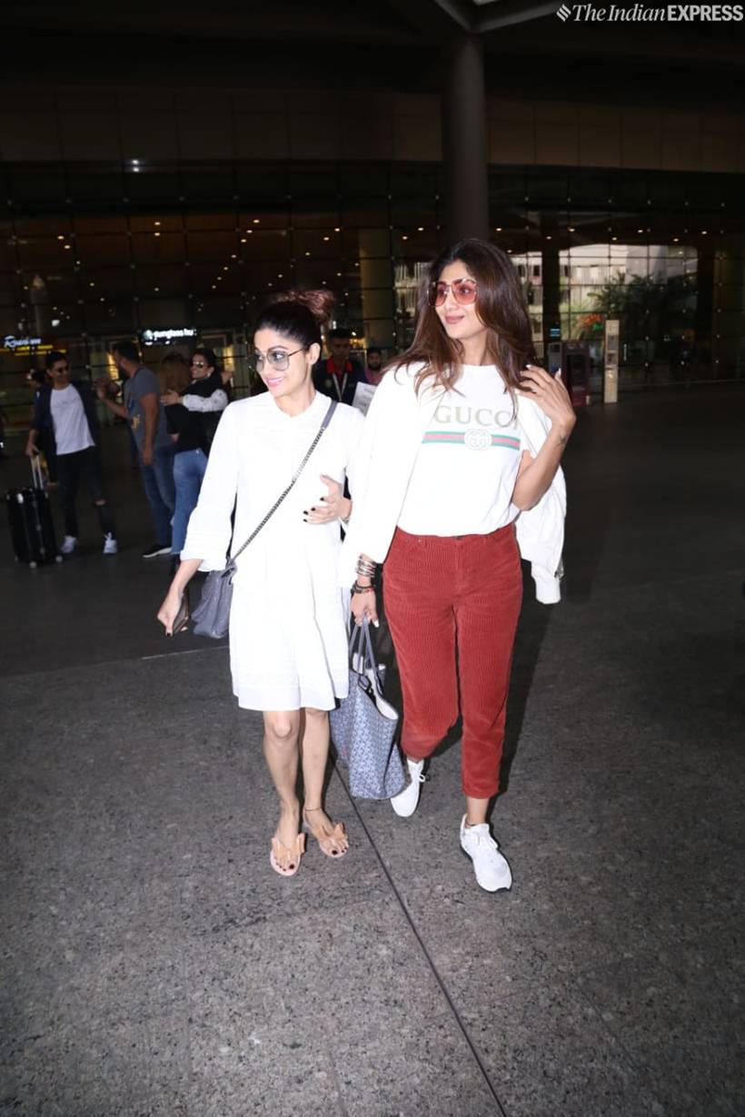 shilpa shetty kundra at airport