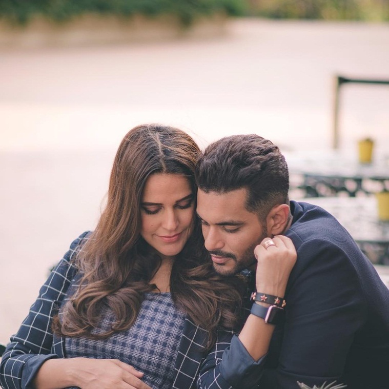   photo of neha dhupia and angad bedi 