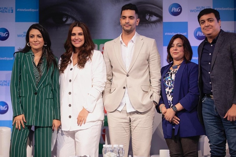 Neha Dhupia with Angad Bedi