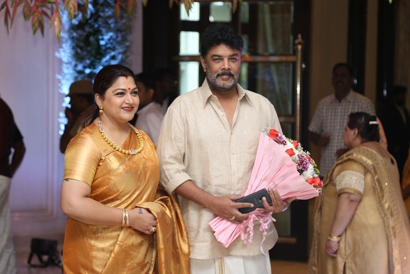 khushboo sundar at soundarya rajinikanth Vishagan Vanangamudi's wedding