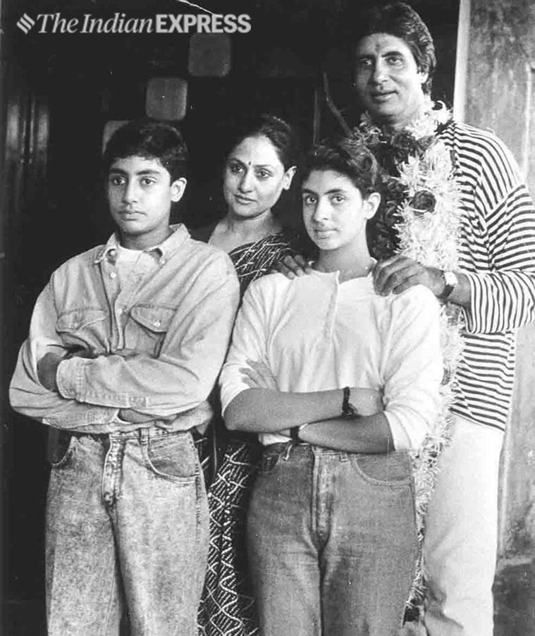 amitabh bachchan with abhishek shweta jaya archive