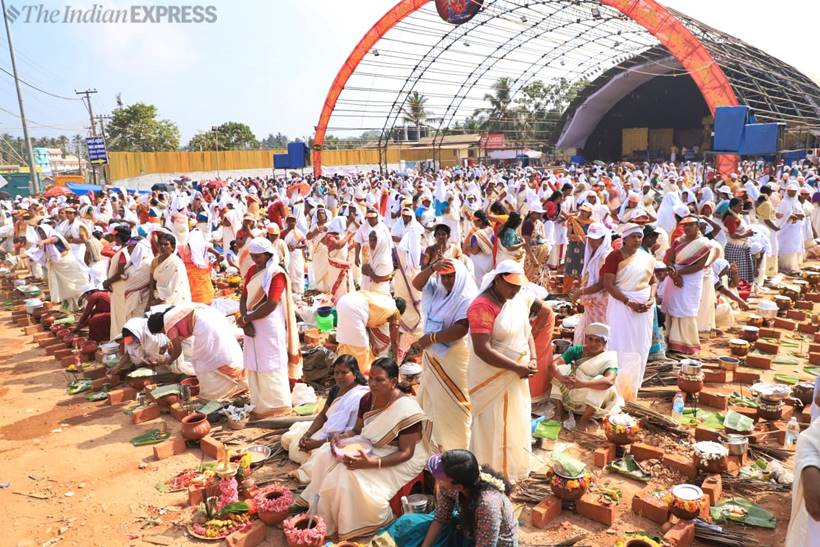 Lakhs of women take part in Attukal Pongala festival