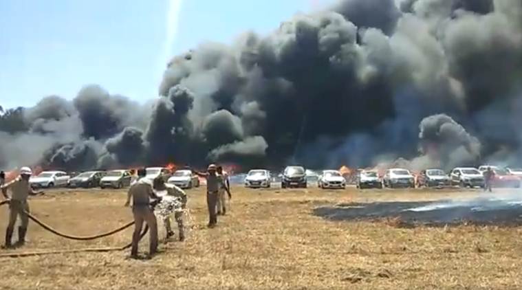 Bengaluru: Massive fire at Aero India 2019 venue, 300 cars gutted