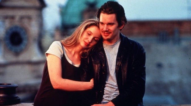 ethan hawke and julie delpy in before sunrise