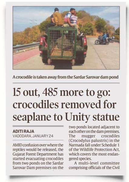 Relocation of crocodiles: Green outfit sends legal notice to CM, Centre