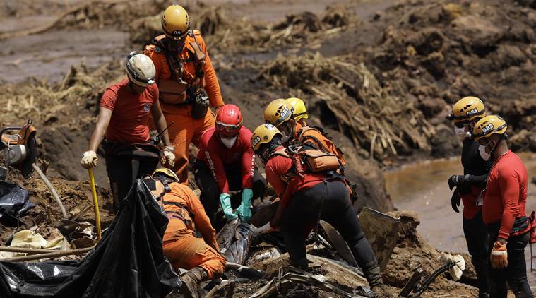 brazil, brazil mining, mining in brazil, mining dams, mining dam collapse, brumadinho mining dam collapse, mining dam collapse in brazil, deaths, tidal waves and tsunamis, mining waste, mining engineering, upstream dams, environment, world news, indian express news