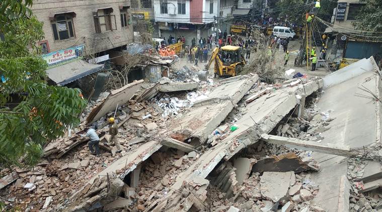 Delhi: Building collapses in Karol Bagh, fire dept rushed for rescue ops