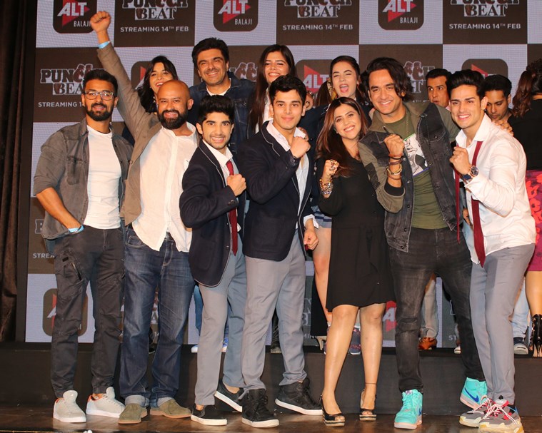 Puncch beat cast with Producer Vikas Gupta at the trailer launch