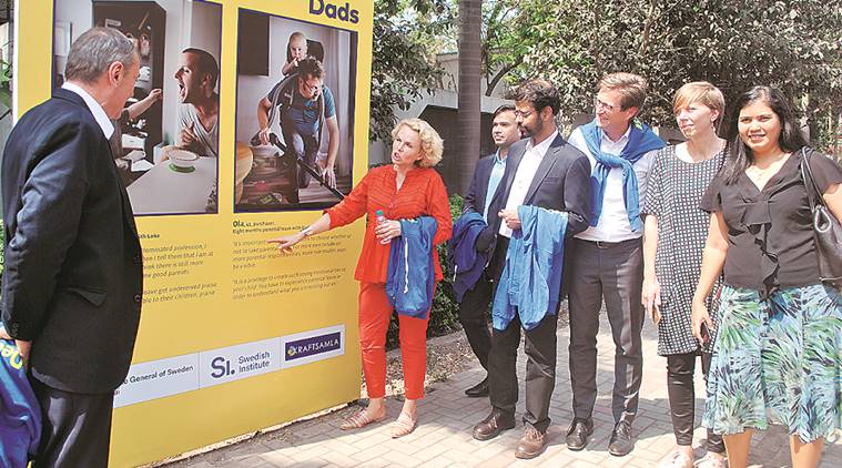 pune exhibition, exhibition on dads, gender equality, Swedish Dads-Indian Dads, pune, pune news, indian express